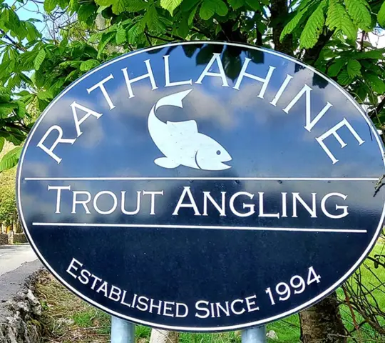 Rainbow trout fishing, Rathlahine Lake Co. Clare. Rainbow trout fishing, Rathlahine Lake Co. Clare.